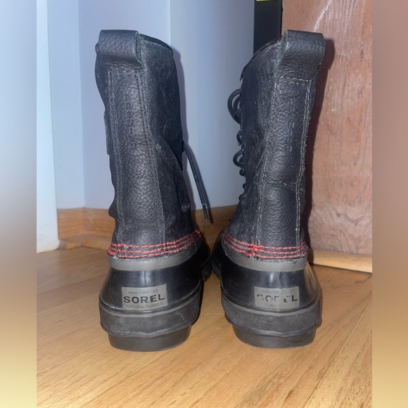 Sorel Boots Pac Winter 1964 Premium Black Red NM1560-012 Men’s Sz 10 - Picture 3 of 7